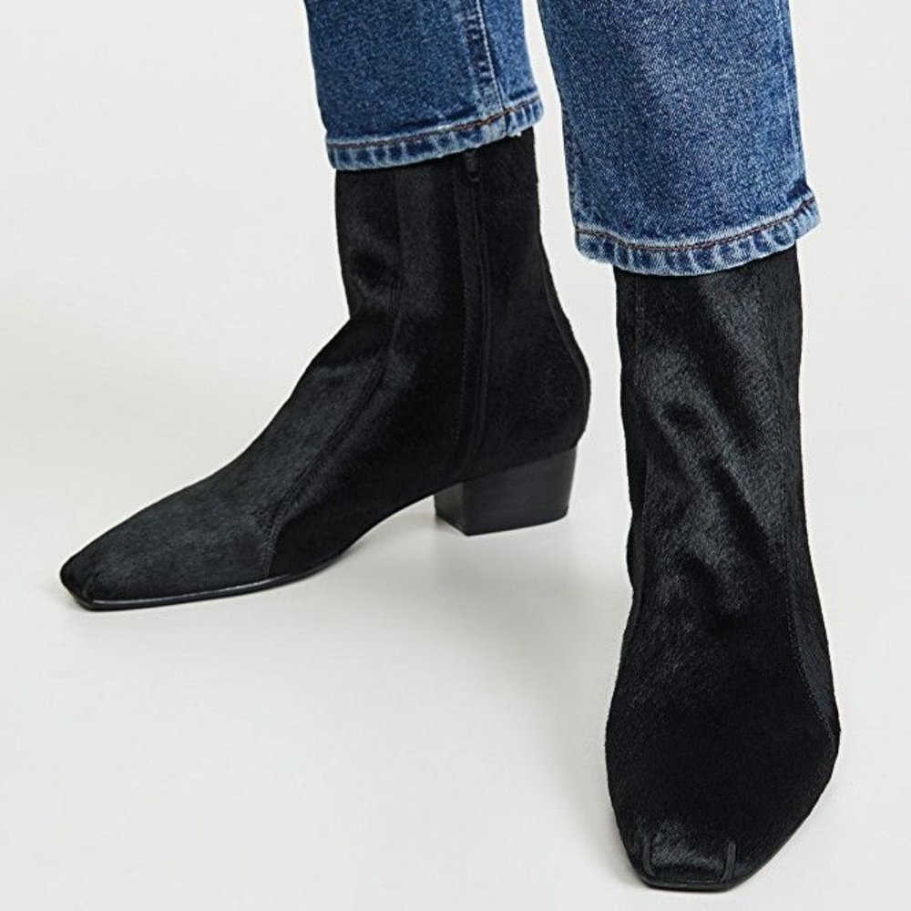 BRAND NEW RACHEL COMEY Cove Black Calf Hair Ankle Boots Shoes Heels Size US 9!